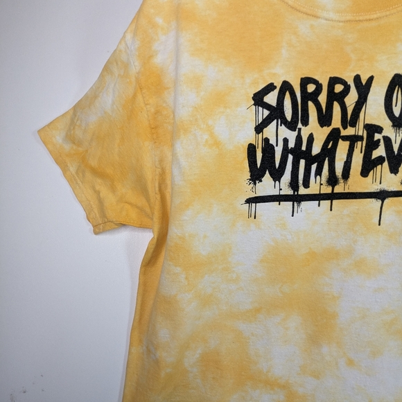 Vtg The Simpsons T Shirt S Yellow Tie Dye Sorry or Whatever Bart Simpson Graphic - Picture 7 of 10